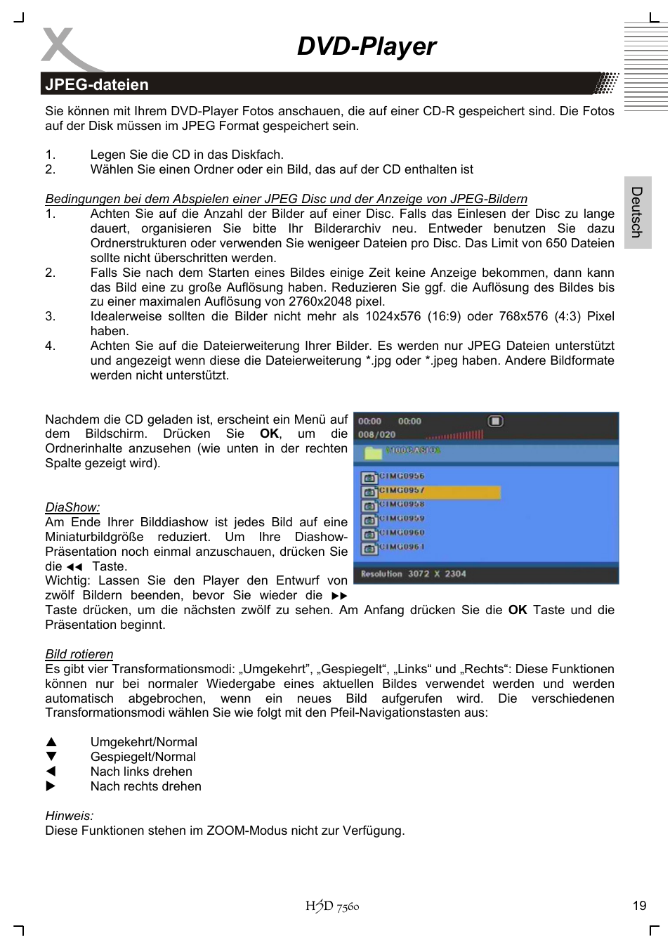 Dvd-player | Xoro HSD 7560 User Manual | Page 19 / 146