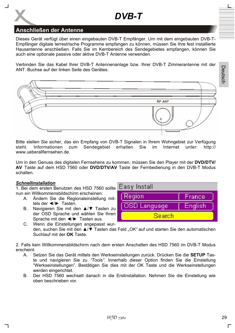 Dvb-t | Xoro HSD 7560 User Manual | Page 29 / 146