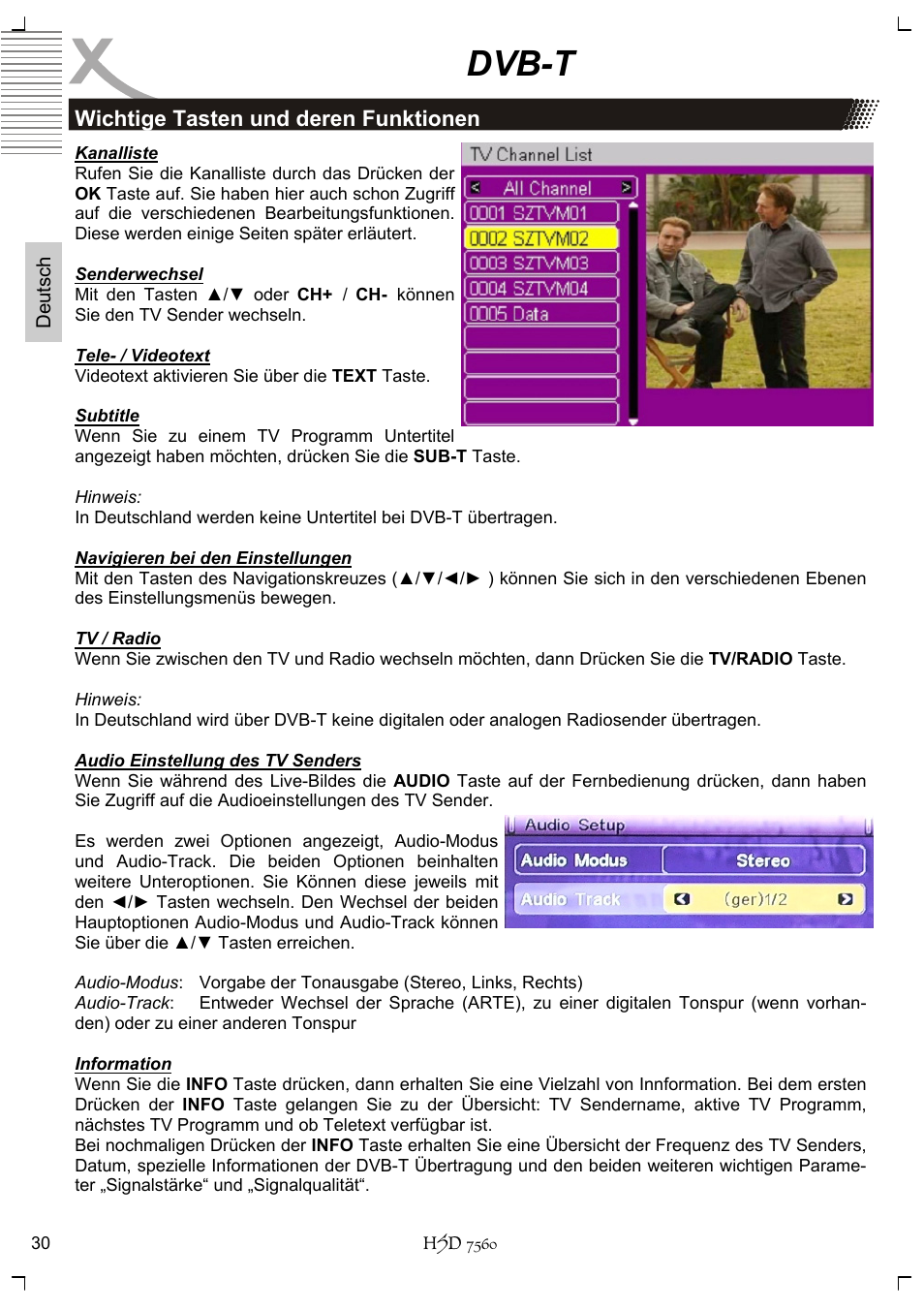 Dvb-t | Xoro HSD 7560 User Manual | Page 30 / 146