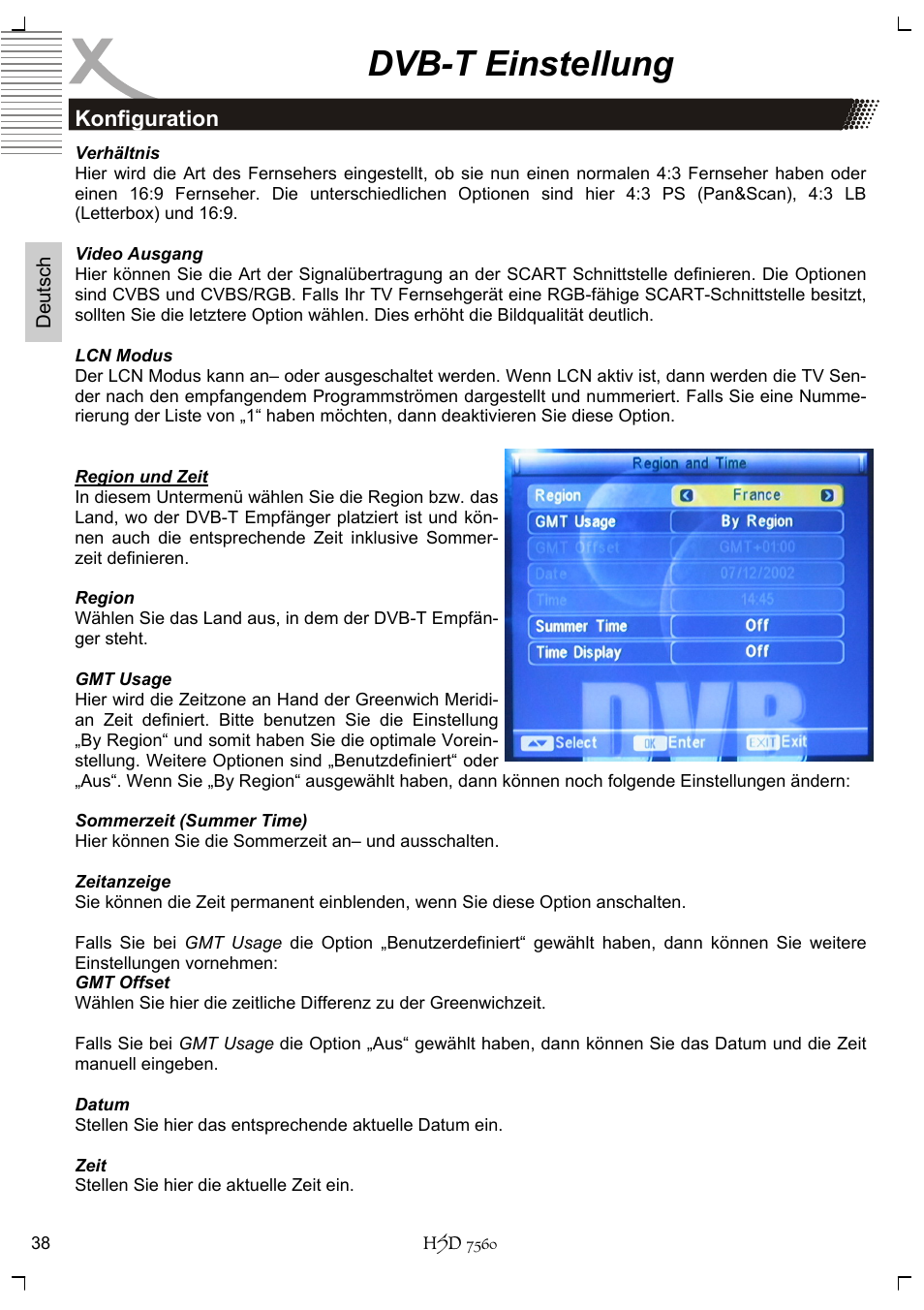 Dvb-t einstellung | Xoro HSD 7560 User Manual | Page 38 / 146