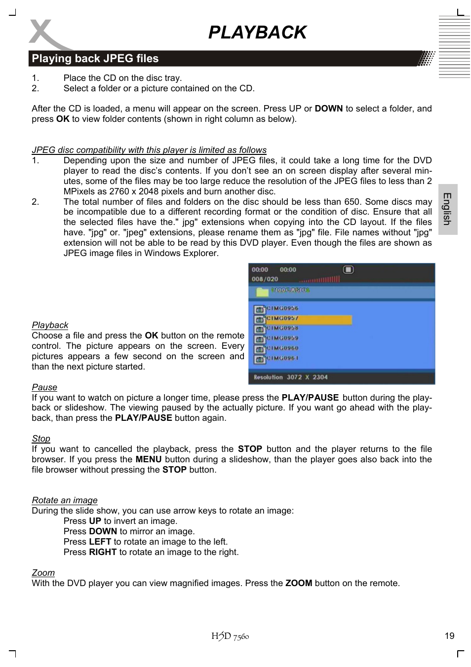 Playback | Xoro HSD 7560 User Manual | Page 69 / 146