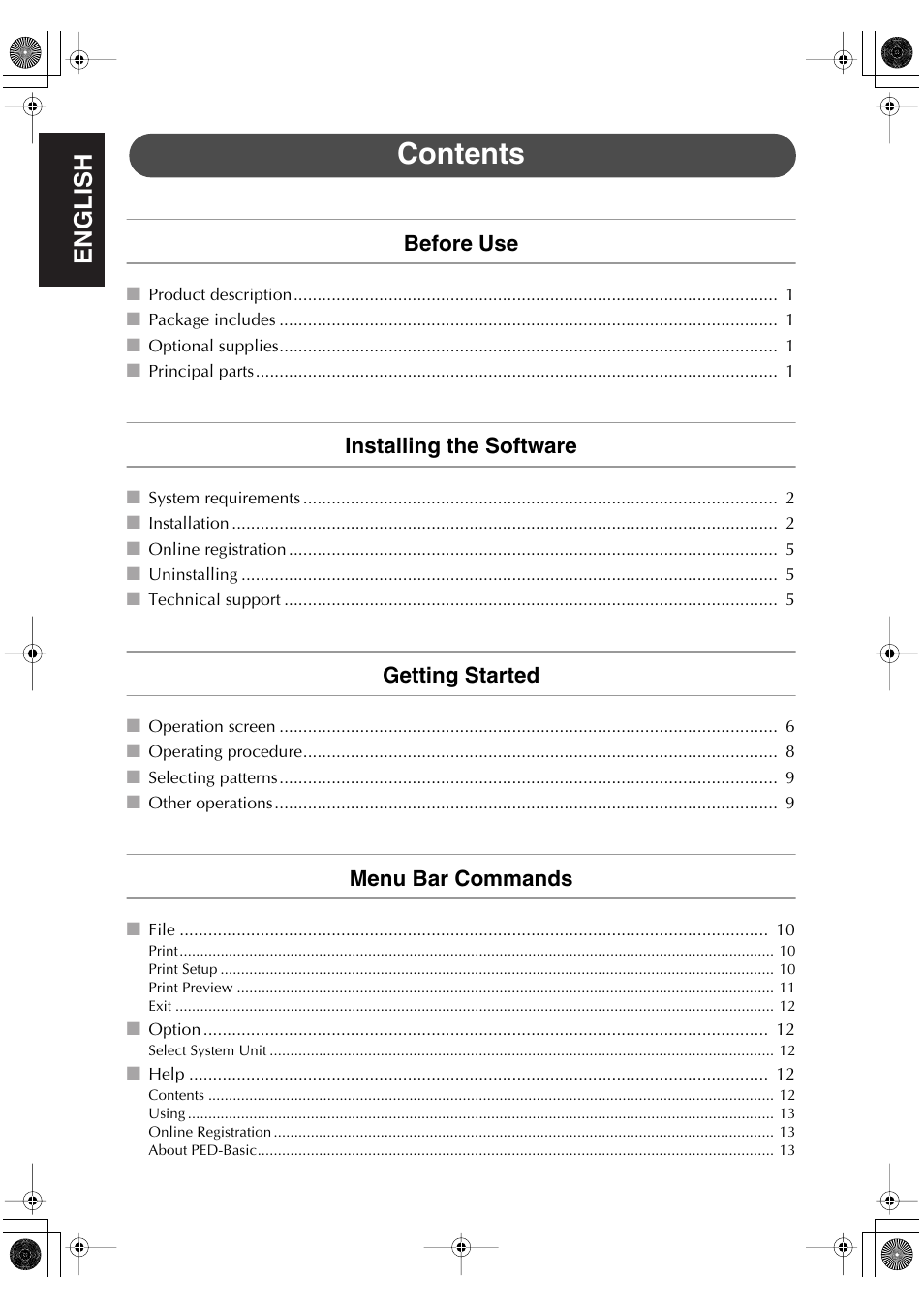 Brother PED-Basic User Manual | Page 4 / 100