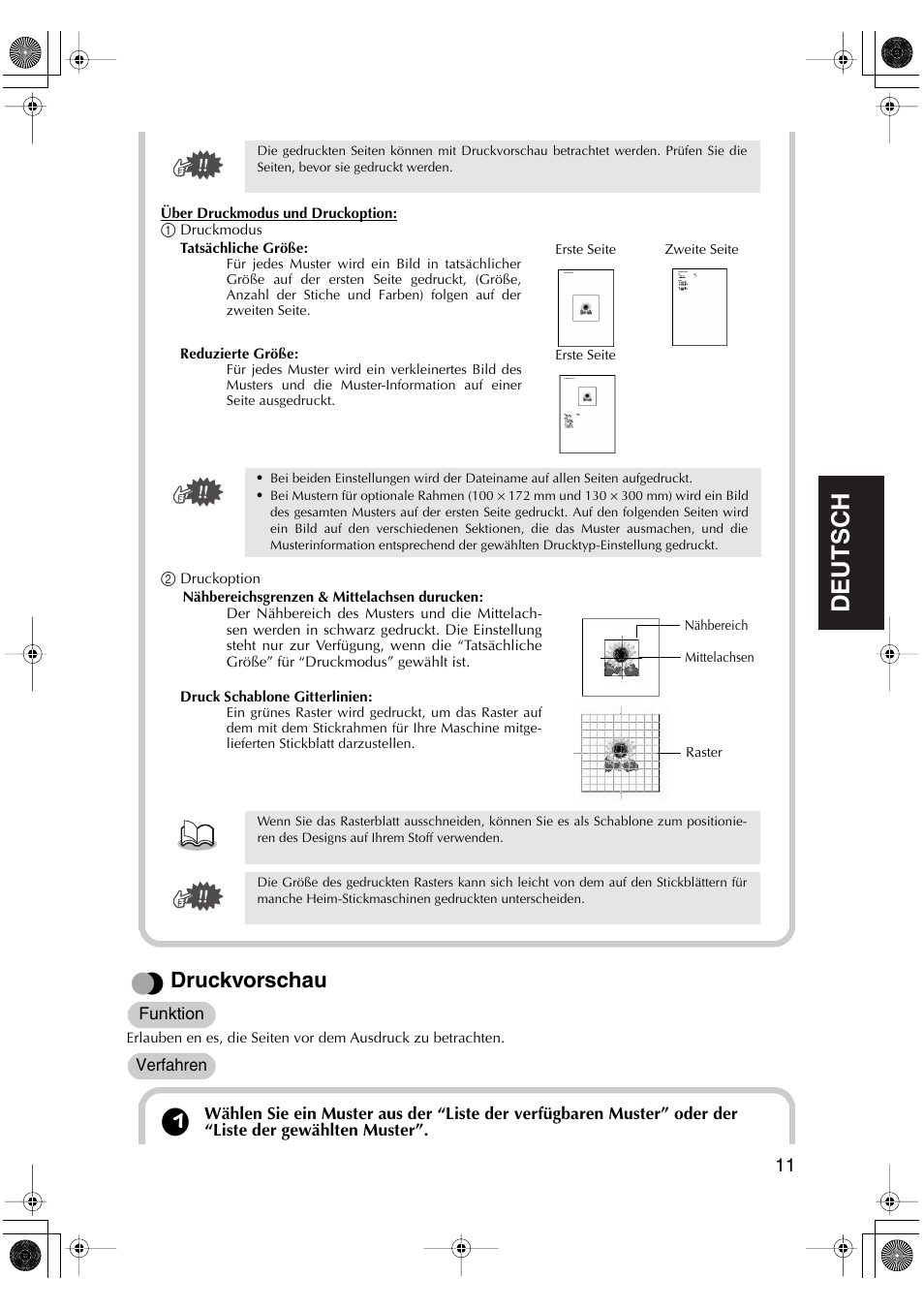 English, English deutsch english english english, Druckvorschau | Brother PED-Basic User Manual | Page 47 / 100