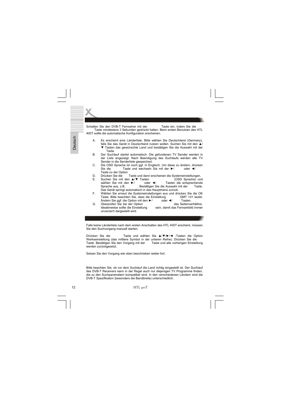 Dvb-t | Xoro HTL 400T User Manual | Page 12 / 70