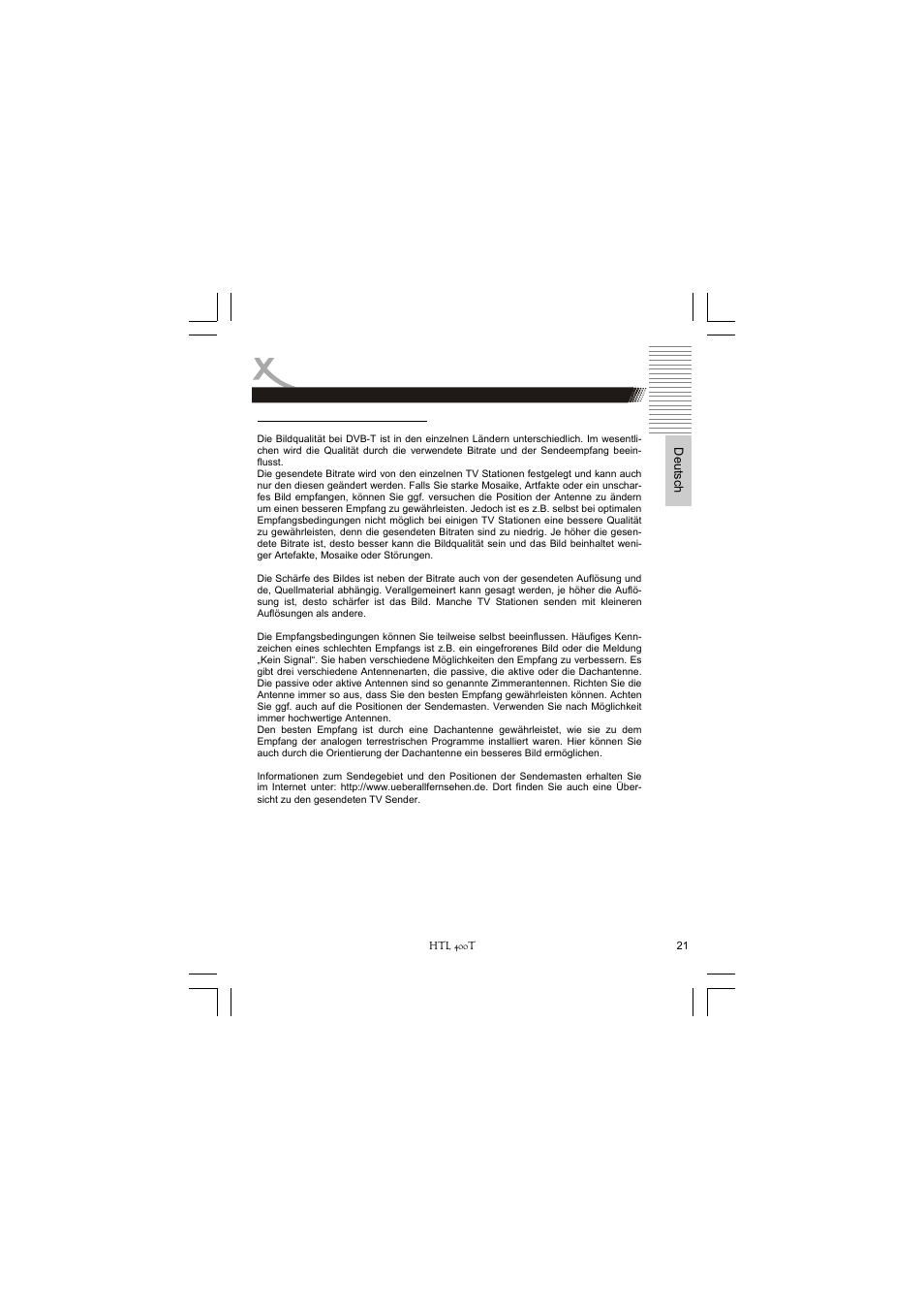 Xoro HTL 400T User Manual | Page 21 / 70