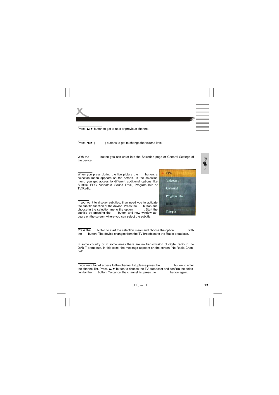 Xoro HTL 400T User Manual | Page 35 / 70