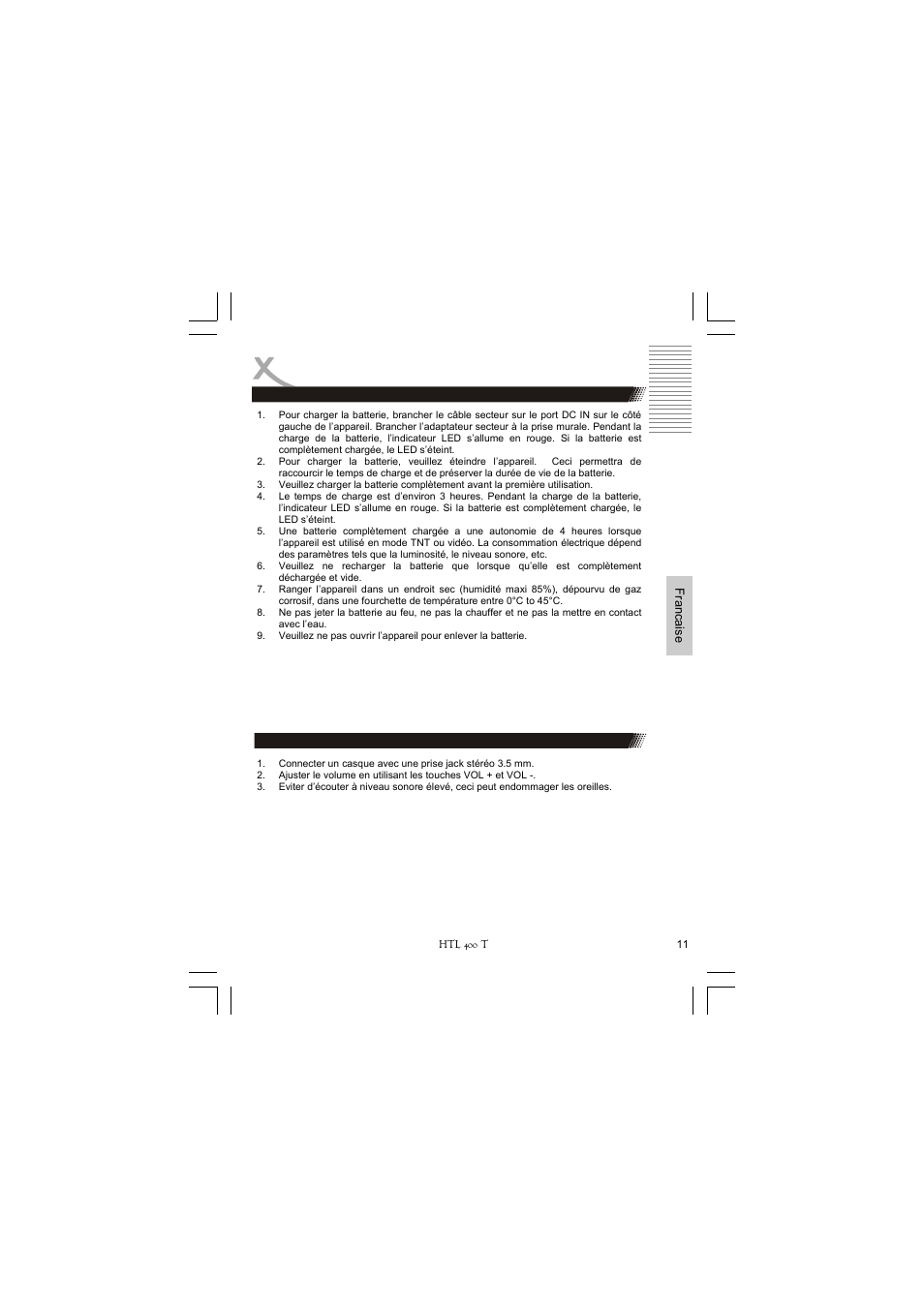 Batterie | Xoro HTL 400T User Manual | Page 55 / 70