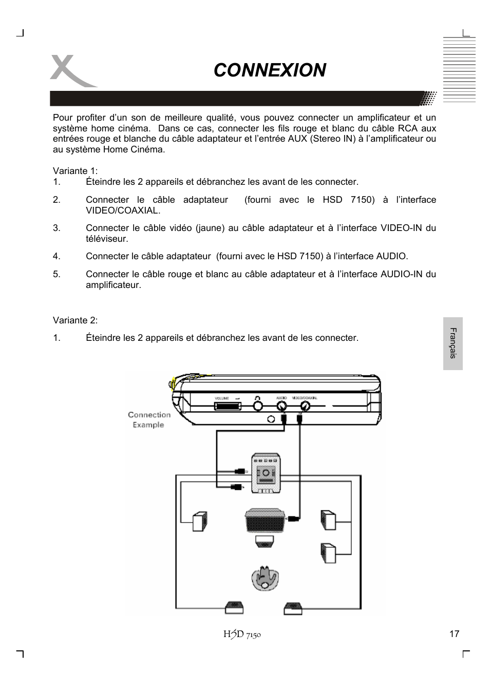 Connexion | Xoro HSD 7150 User Manual | Page 133 / 158