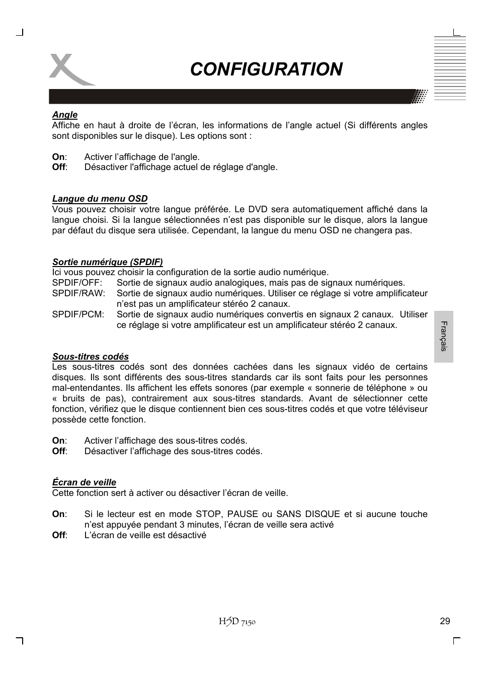 Configuration | Xoro HSD 7150 User Manual | Page 145 / 158