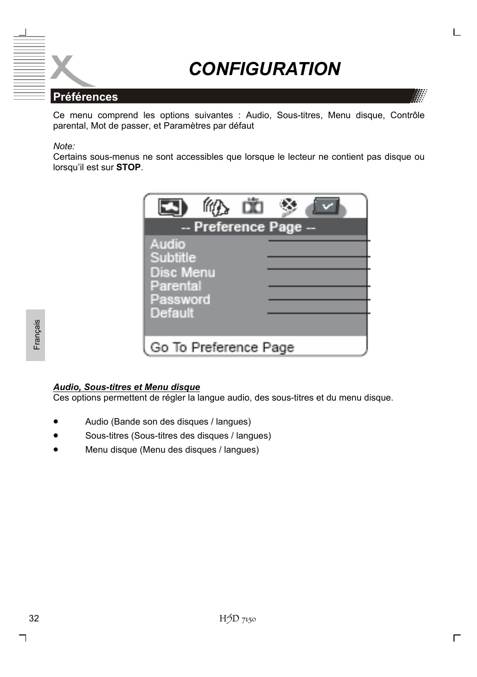 Configuration | Xoro HSD 7150 User Manual | Page 148 / 158