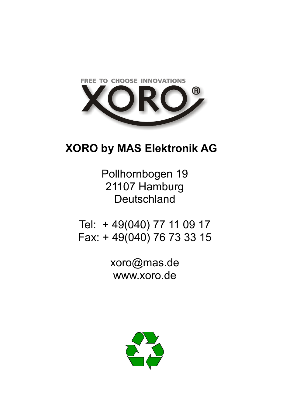 Xoro HSD 7150 User Manual | Page 158 / 158
