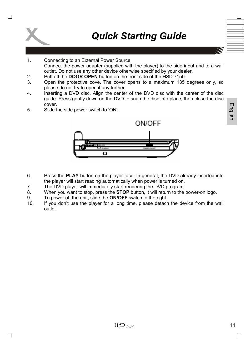 Quick starting guide | Xoro HSD 7150 User Manual | Page 51 / 158