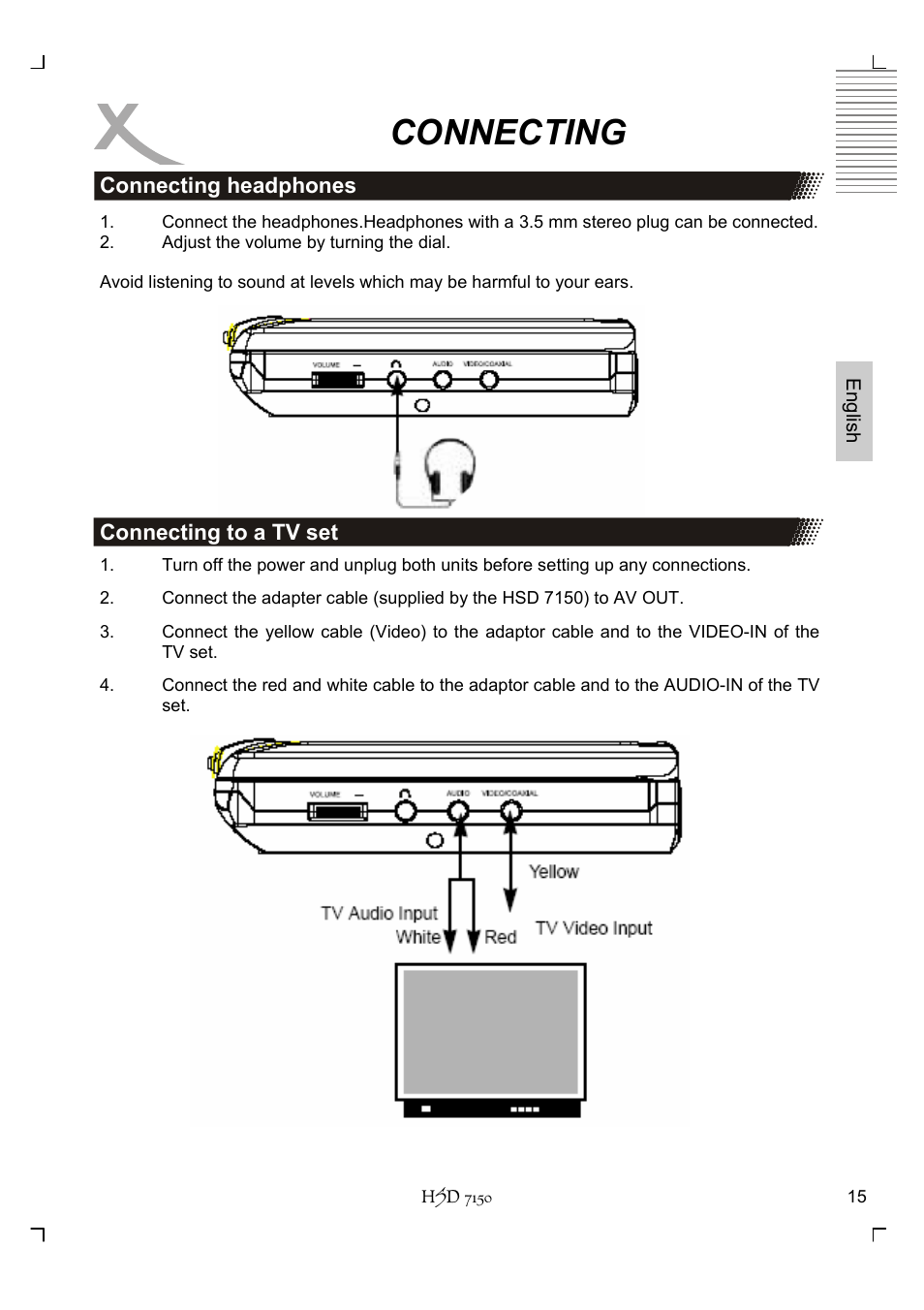Connecting | Xoro HSD 7150 User Manual | Page 55 / 158