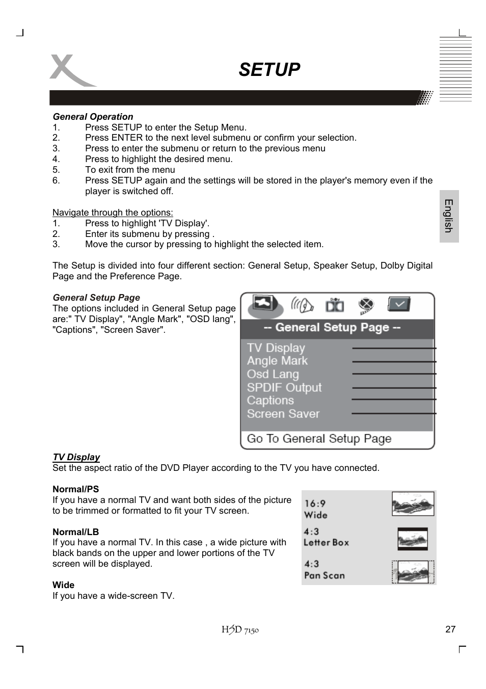 Setup | Xoro HSD 7150 User Manual | Page 67 / 158