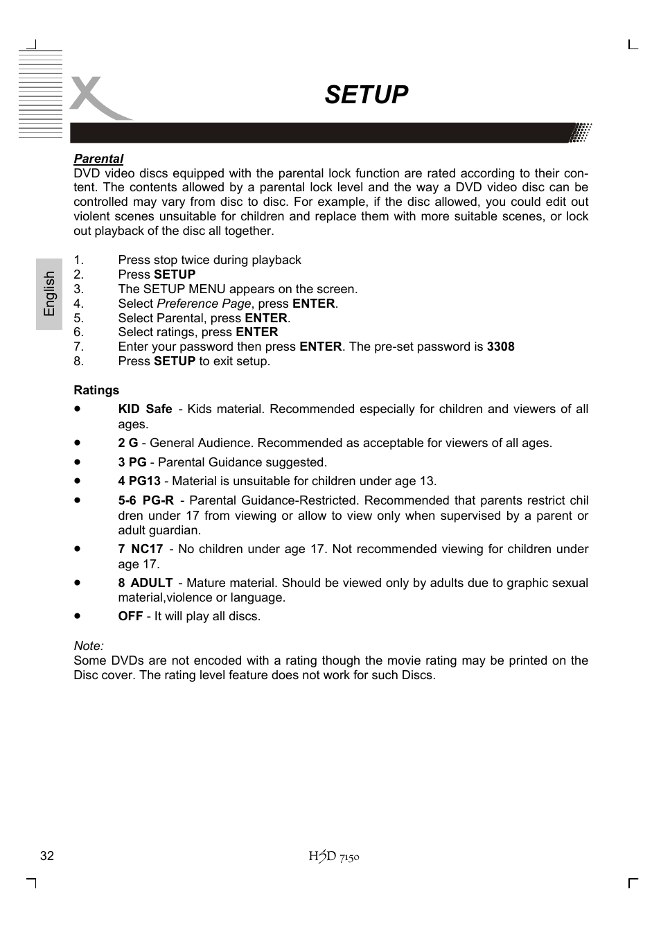 Setup | Xoro HSD 7150 User Manual | Page 72 / 158