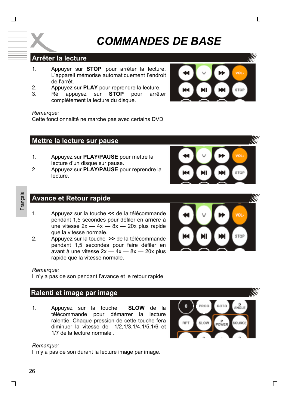 Commandes de base | Xoro HSD 7580 User Manual | Page 130 / 212