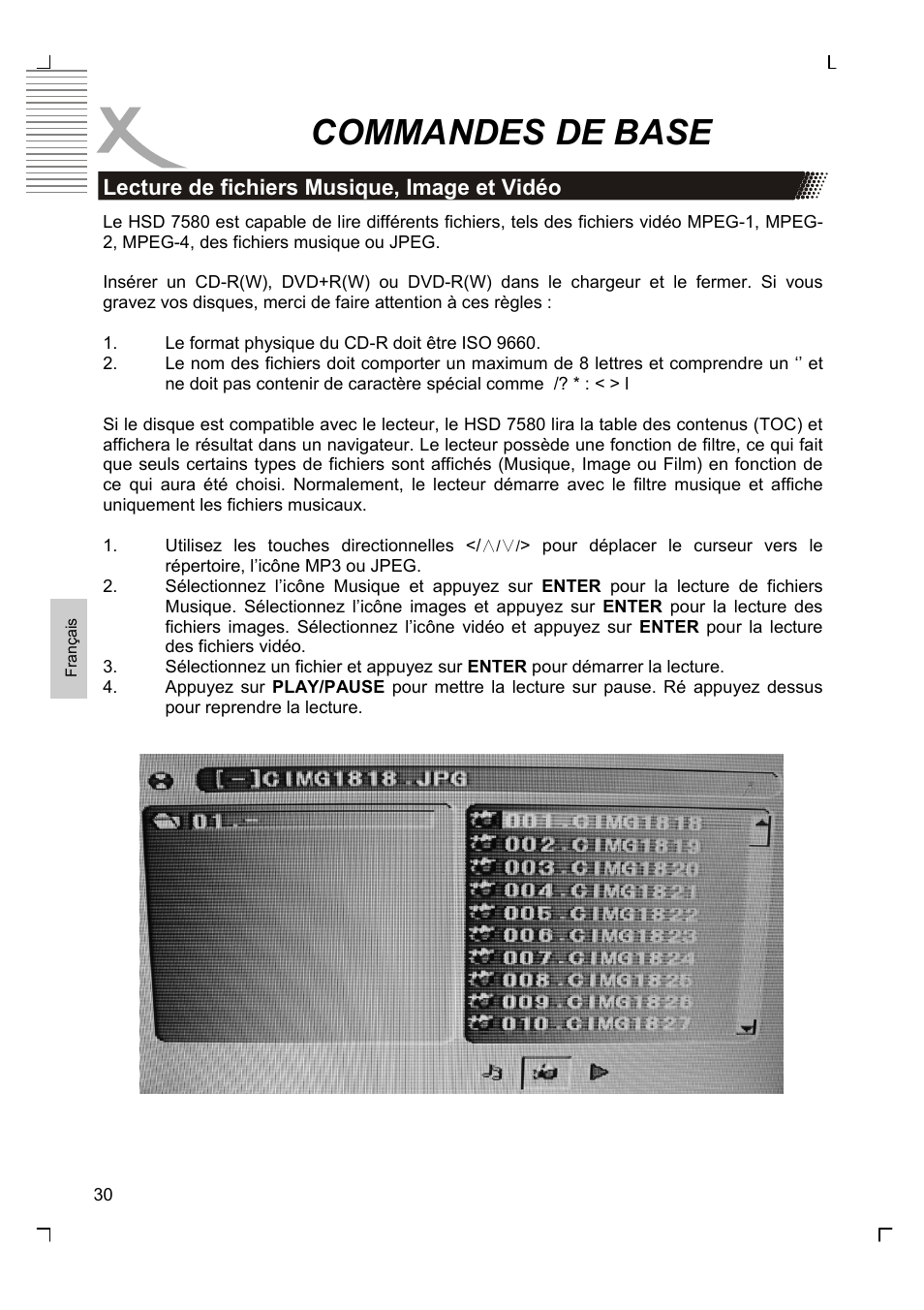 Commandes de base | Xoro HSD 7580 User Manual | Page 134 / 212