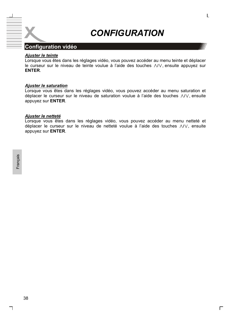 Configuration, Configuration vidéo | Xoro HSD 7580 User Manual | Page 142 / 212