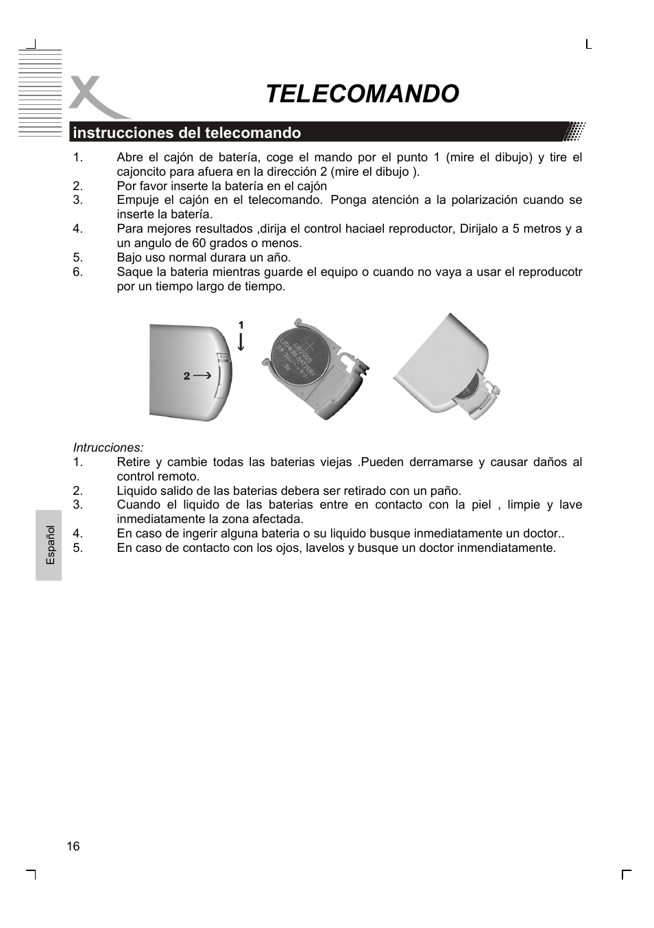Telecomando | Xoro HSD 7580 User Manual | Page 170 / 212