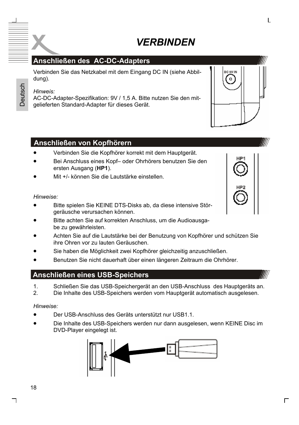 Verbinden | Xoro HSD 7580 User Manual | Page 18 / 212