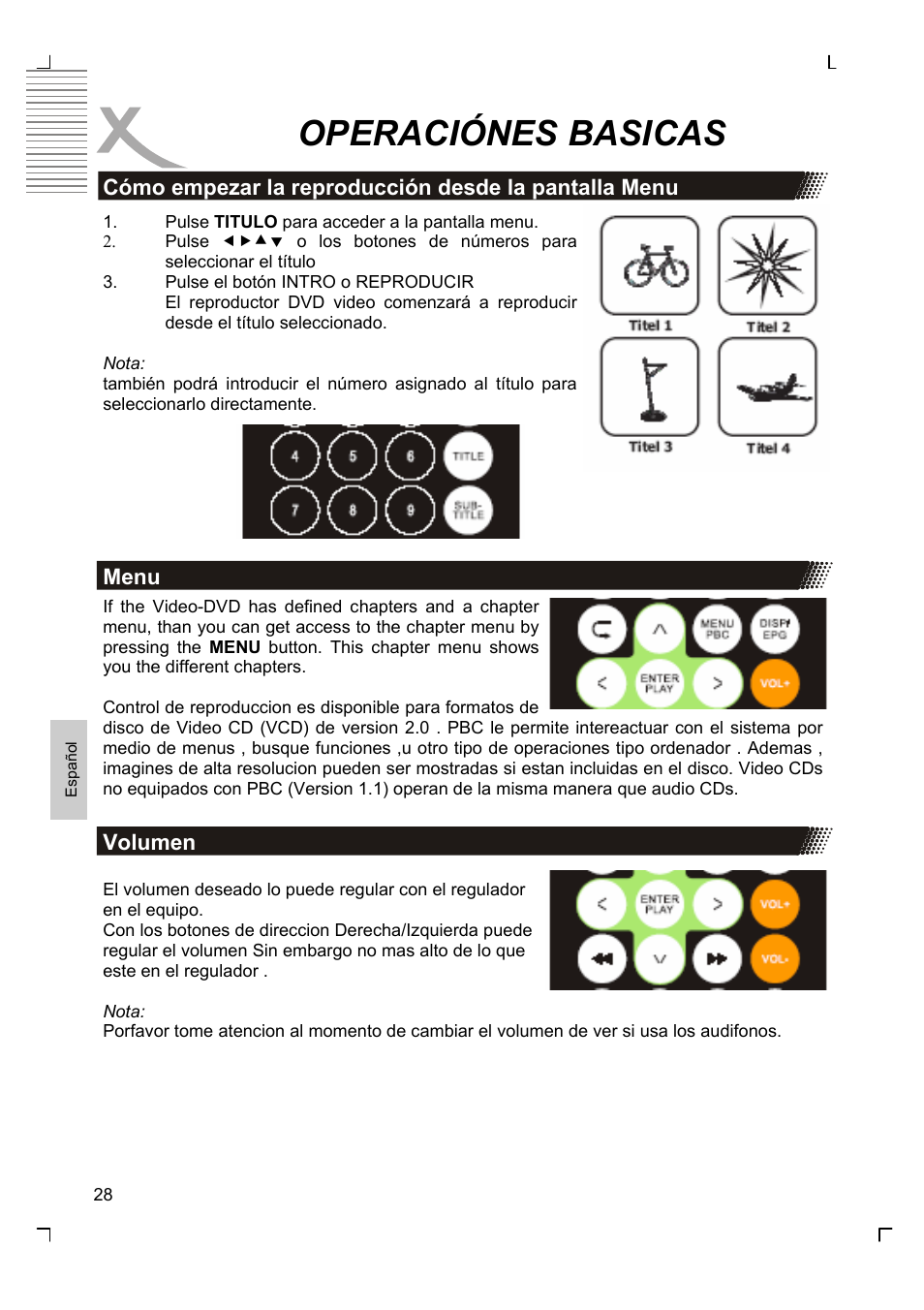 Operaciónes basicas | Xoro HSD 7580 User Manual | Page 182 / 212