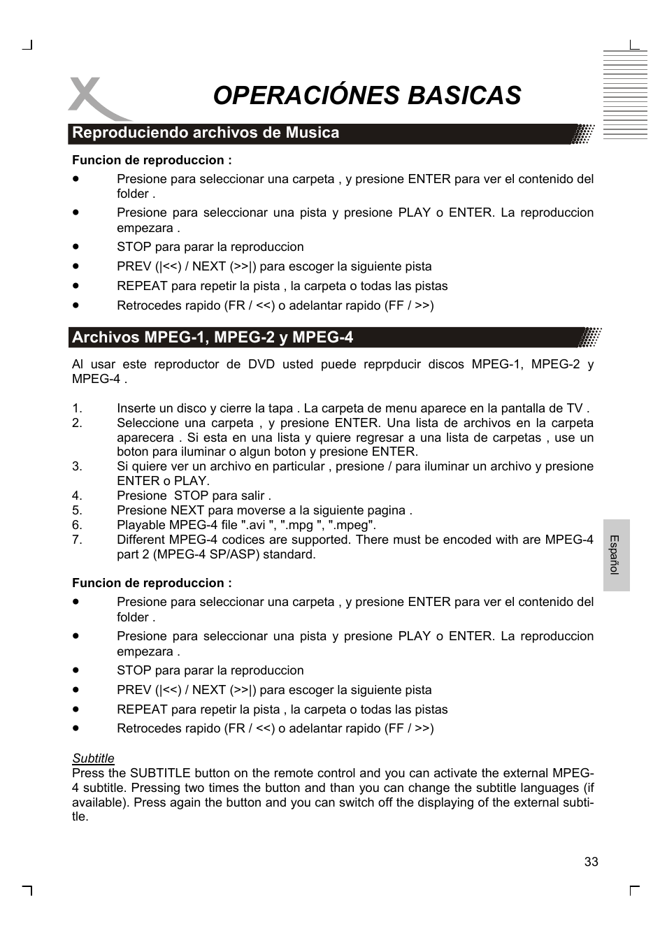 Operaciónes basicas | Xoro HSD 7580 User Manual | Page 187 / 212