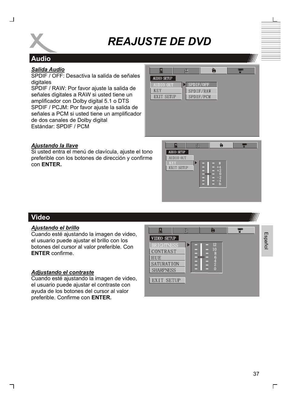 Reajuste de dvd | Xoro HSD 7580 User Manual | Page 191 / 212
