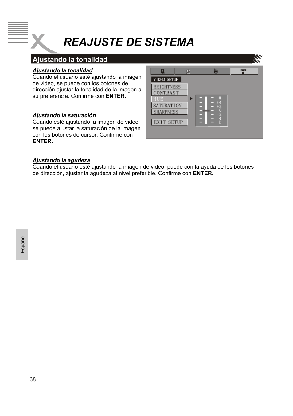 Reajuste de sistema | Xoro HSD 7580 User Manual | Page 192 / 212