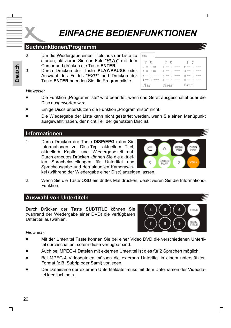 Einfache bedienfunktionen | Xoro HSD 7580 User Manual | Page 26 / 212