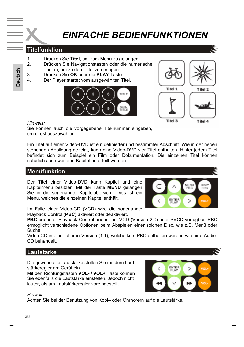 Einfache bedienfunktionen | Xoro HSD 7580 User Manual | Page 28 / 212