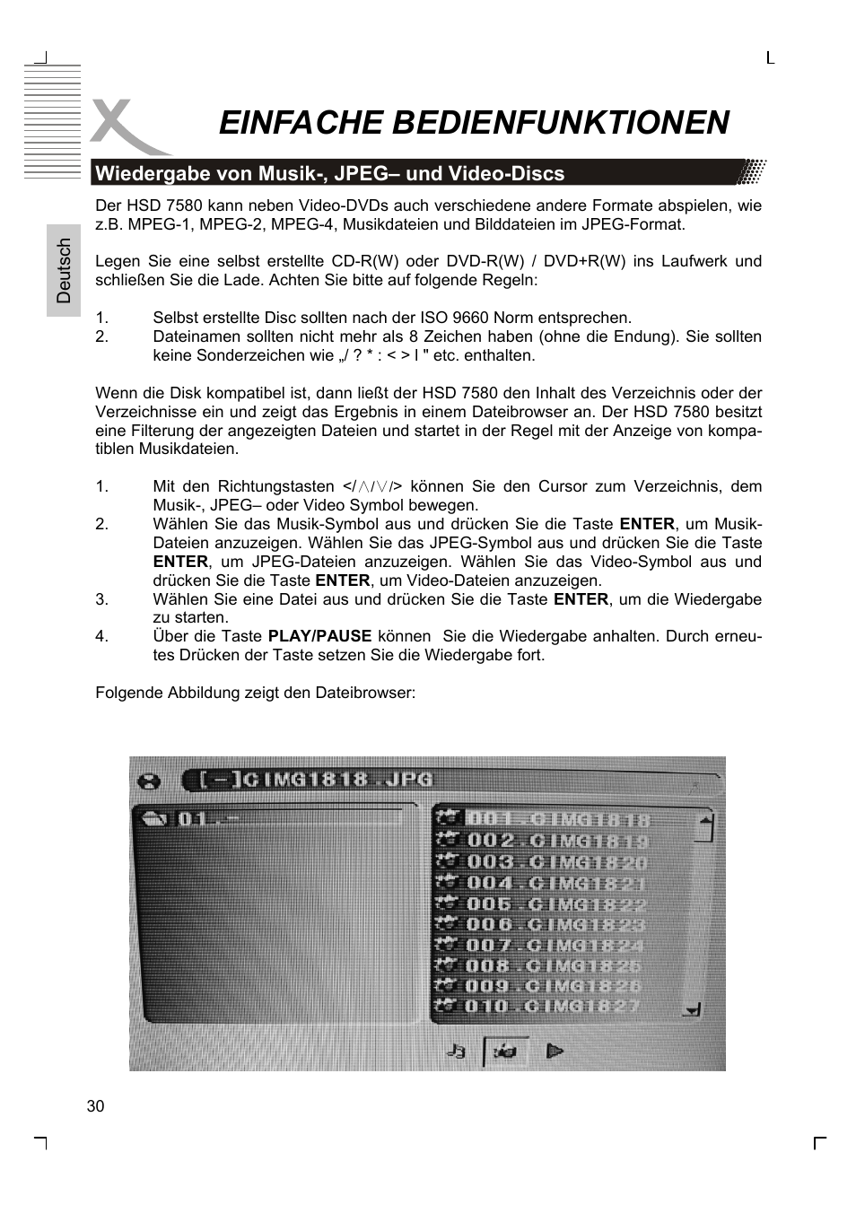 Einfache bedienfunktionen | Xoro HSD 7580 User Manual | Page 30 / 212