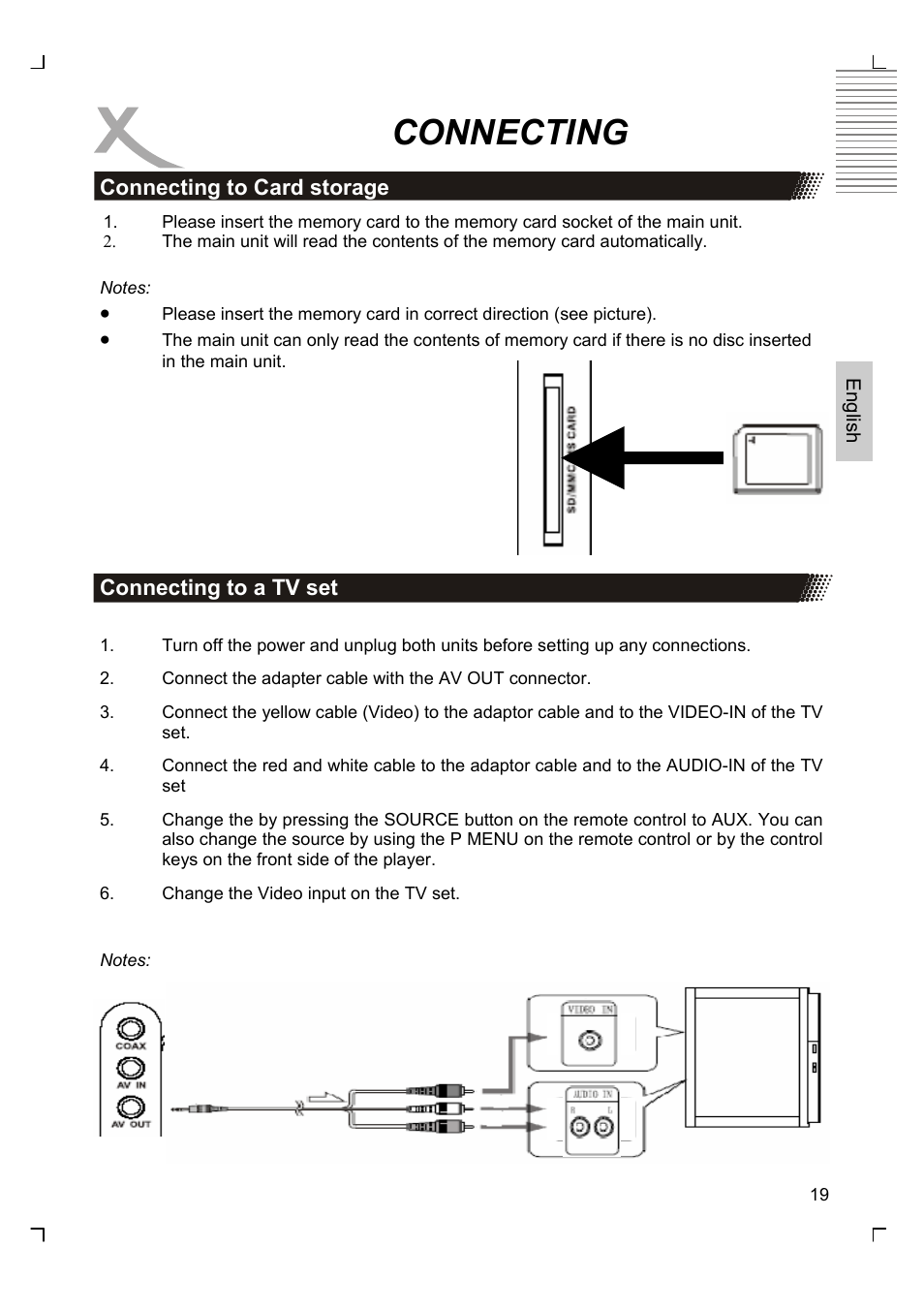 Connecting | Xoro HSD 7580 User Manual | Page 71 / 212