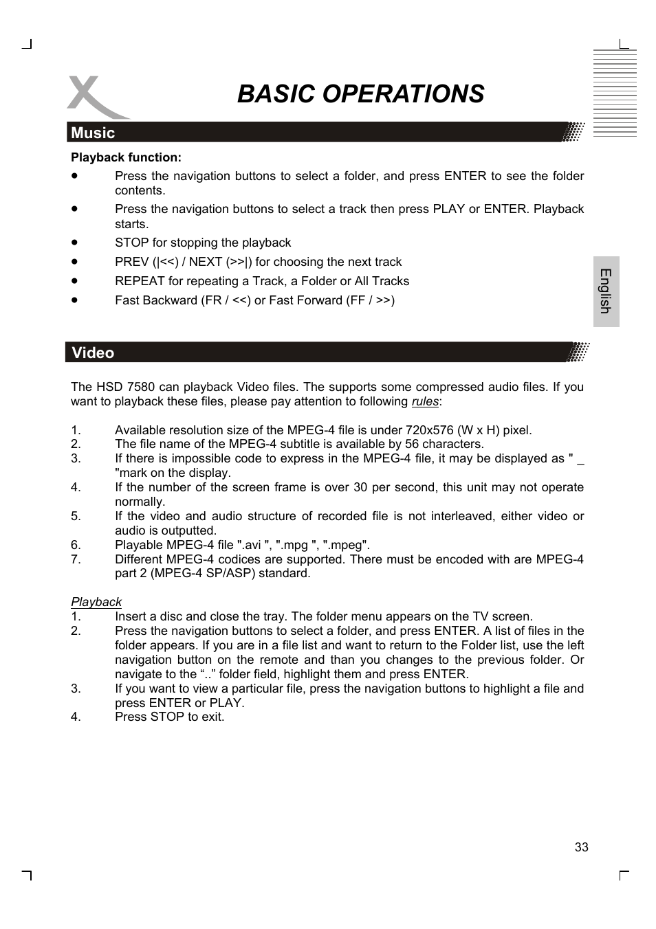 Basic operations | Xoro HSD 7580 User Manual | Page 85 / 212