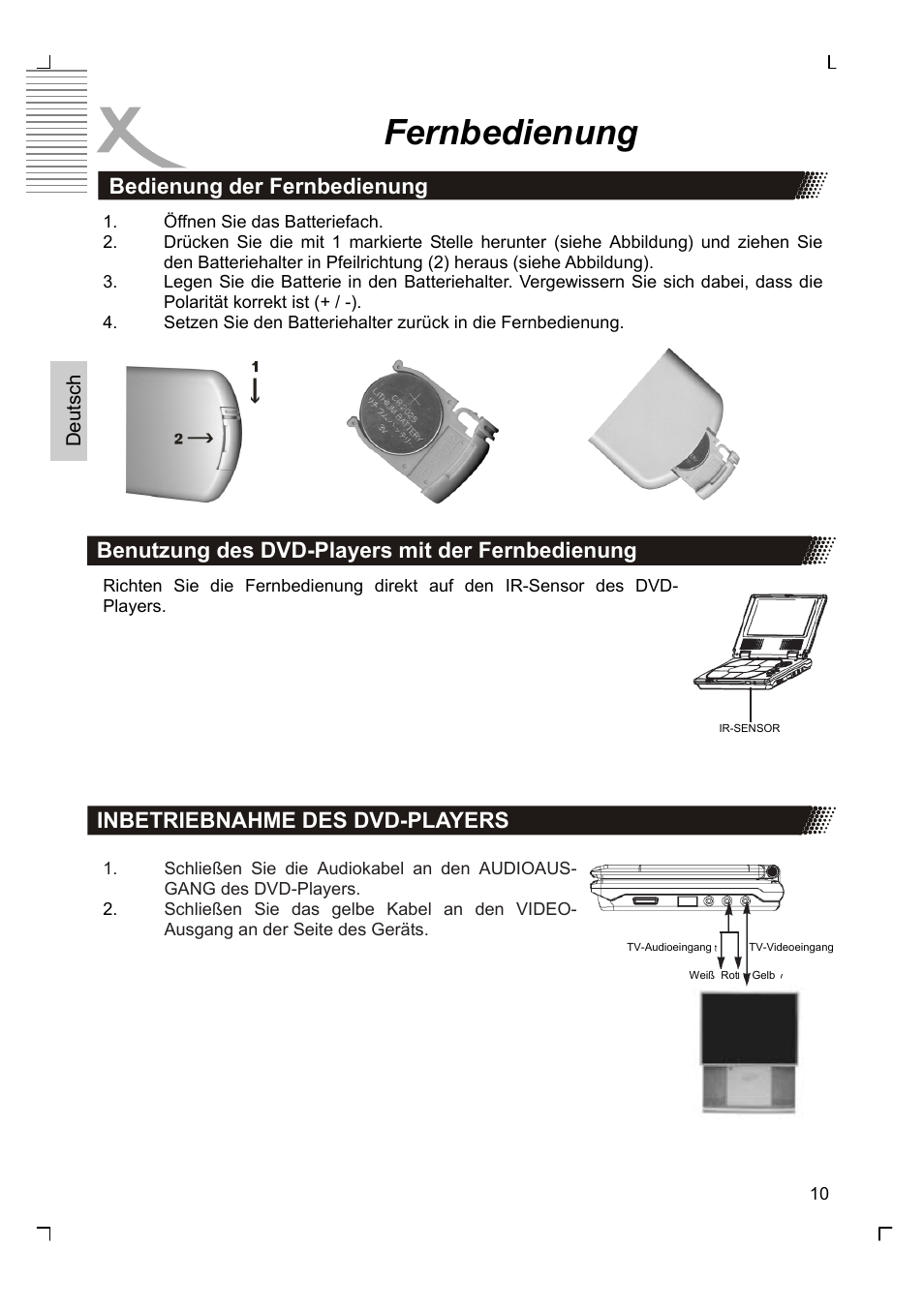 Fernbedienung | Xoro HSD 7570 User Manual | Page 10 / 114