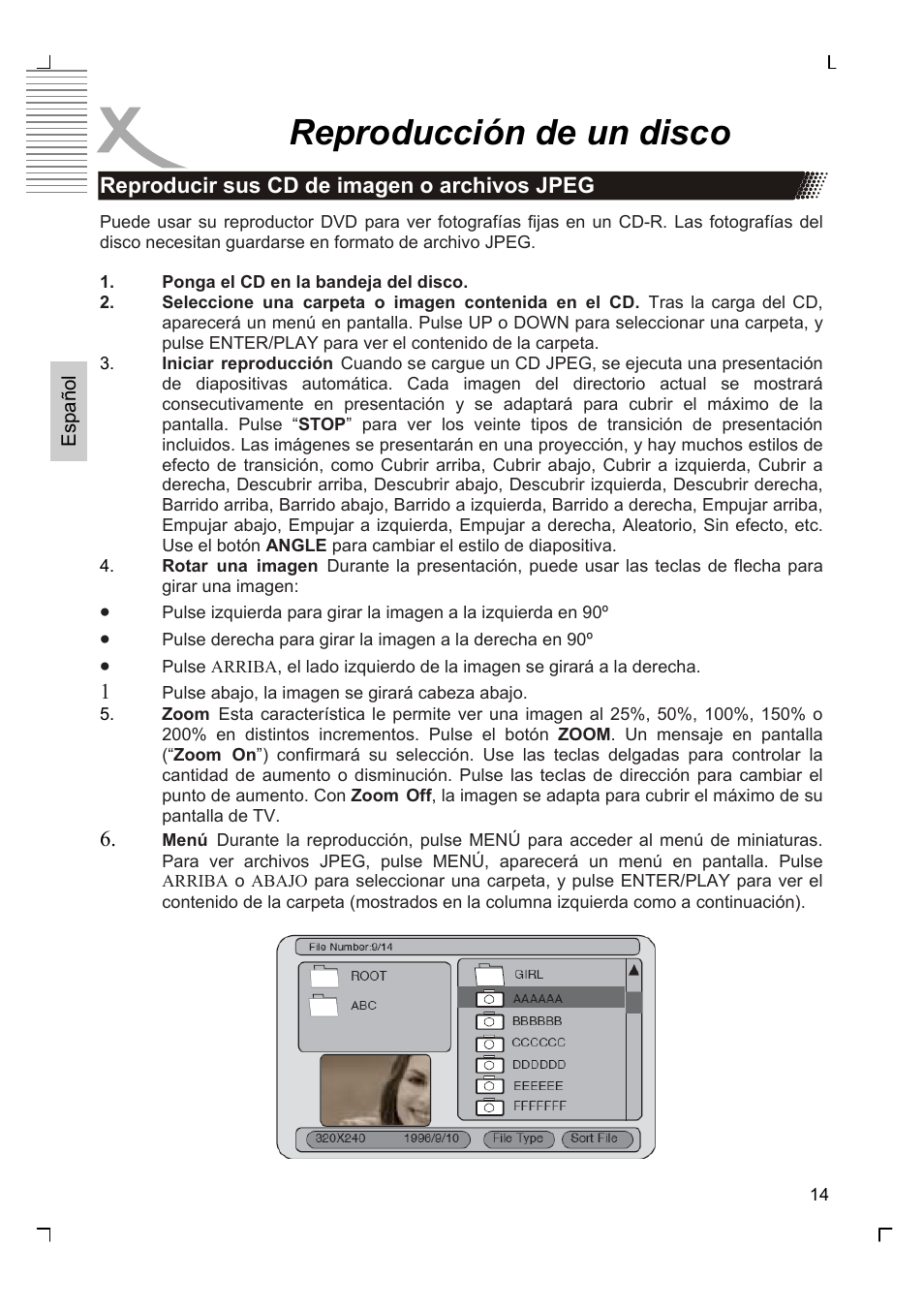 Reproducción de un disco | Xoro HSD 7570 User Manual | Page 100 / 114