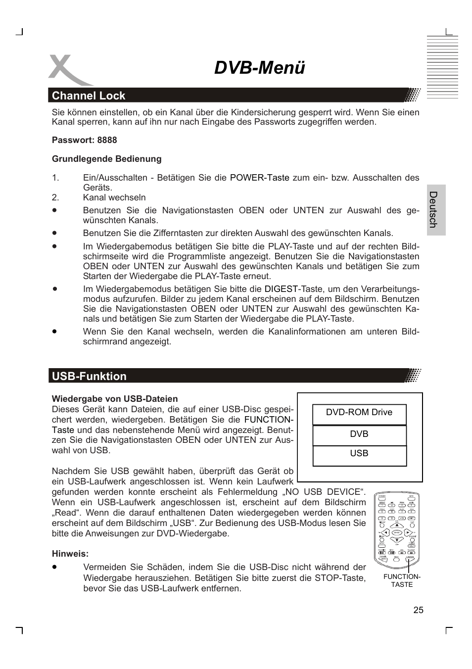 Dvb-menü | Xoro HSD 7570 User Manual | Page 25 / 114