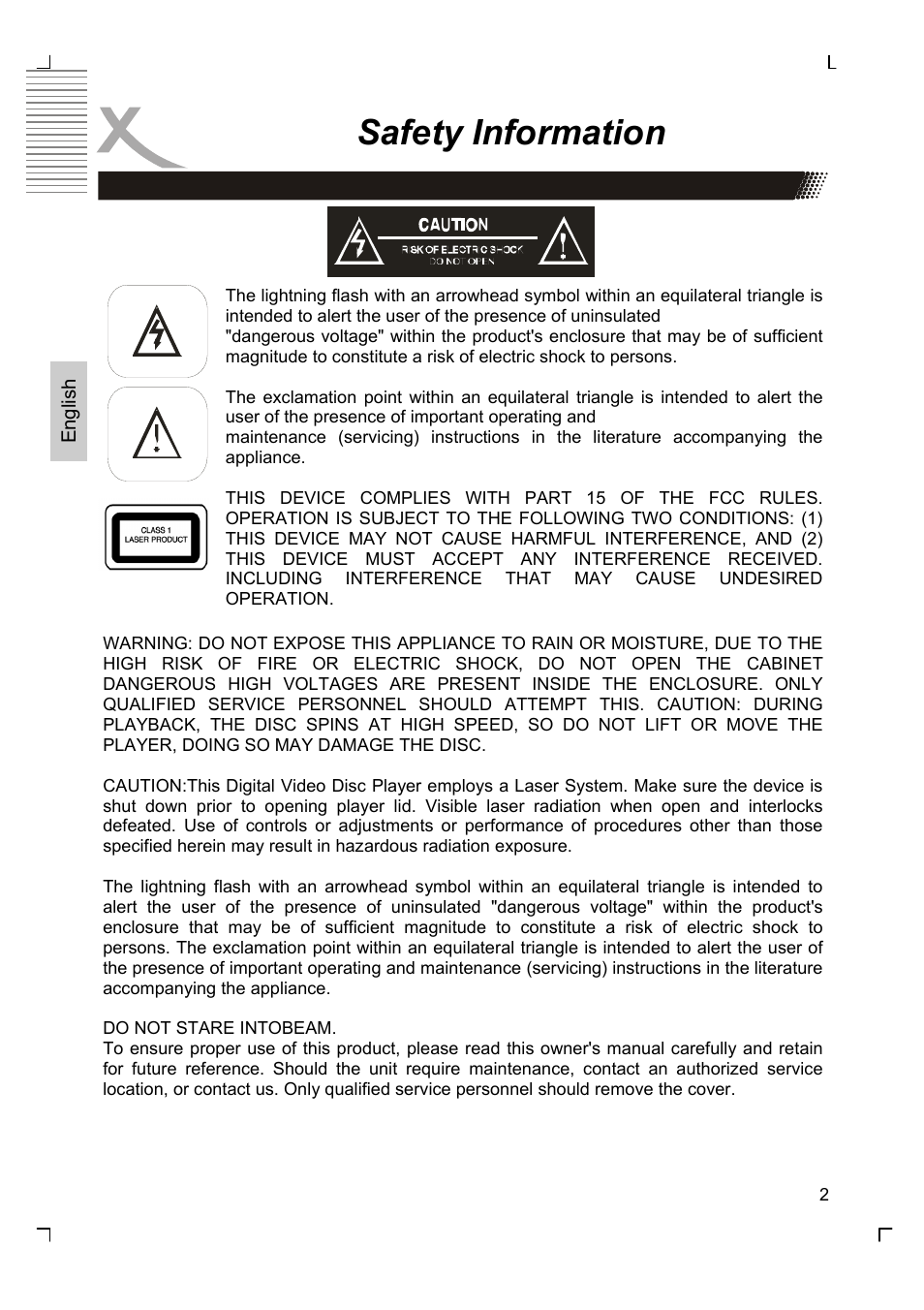 Safety information | Xoro HSD 7570 User Manual | Page 32 / 114