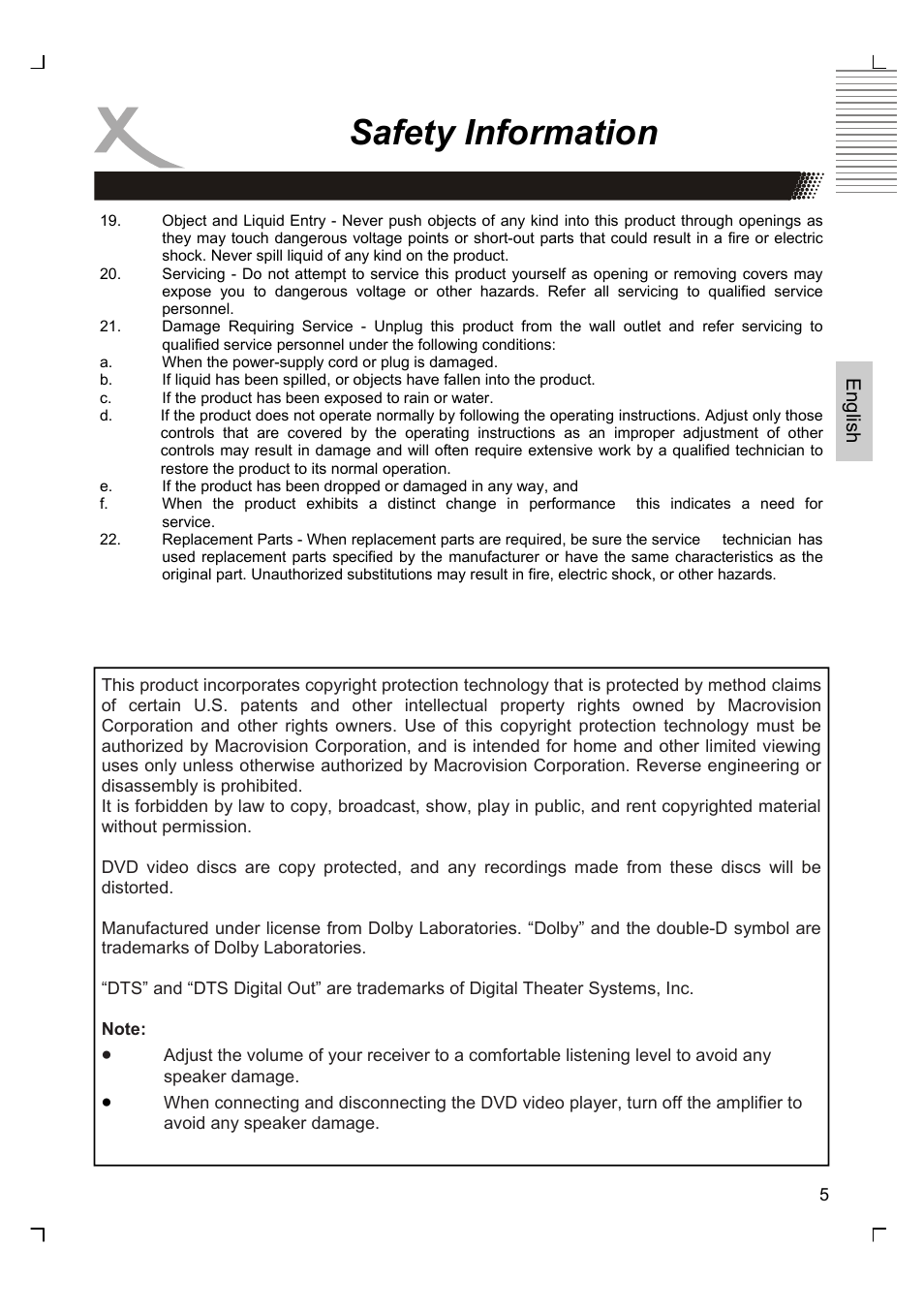 Safety information | Xoro HSD 7570 User Manual | Page 35 / 114