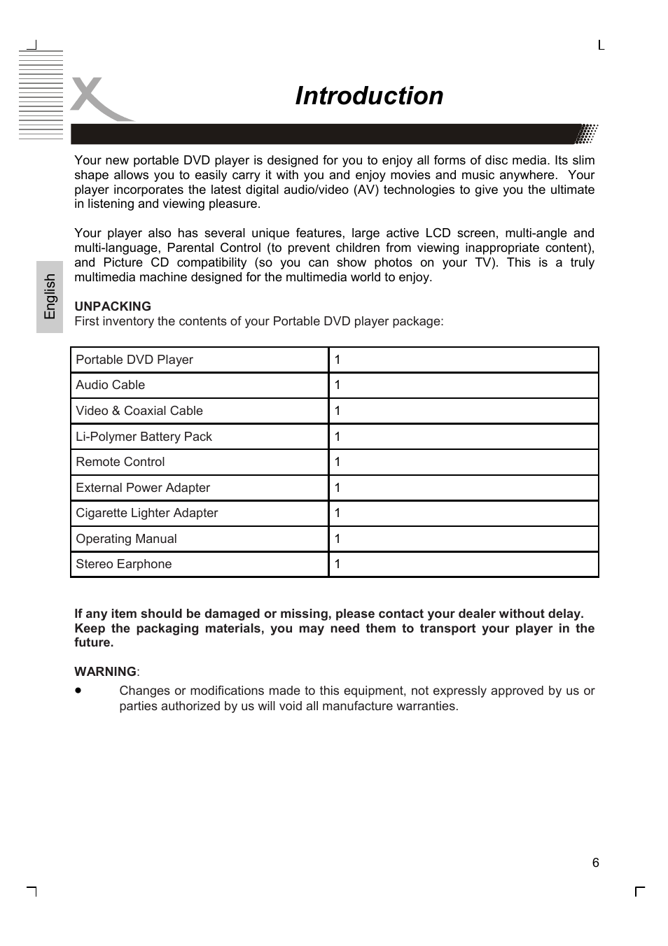 Introduction | Xoro HSD 7570 User Manual | Page 36 / 114