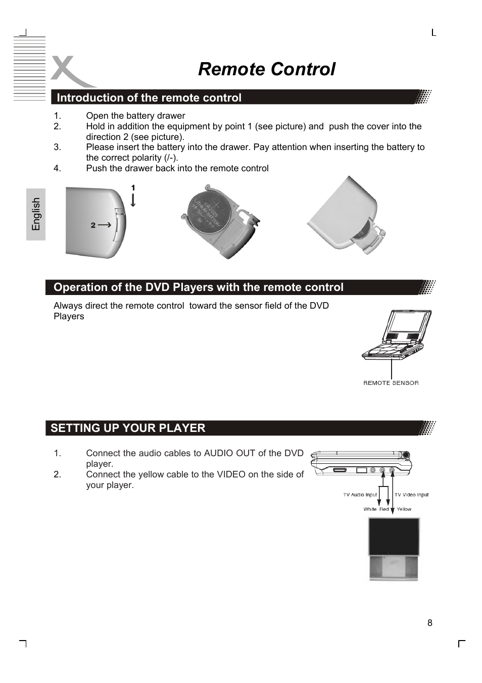 Remote control | Xoro HSD 7570 User Manual | Page 38 / 114