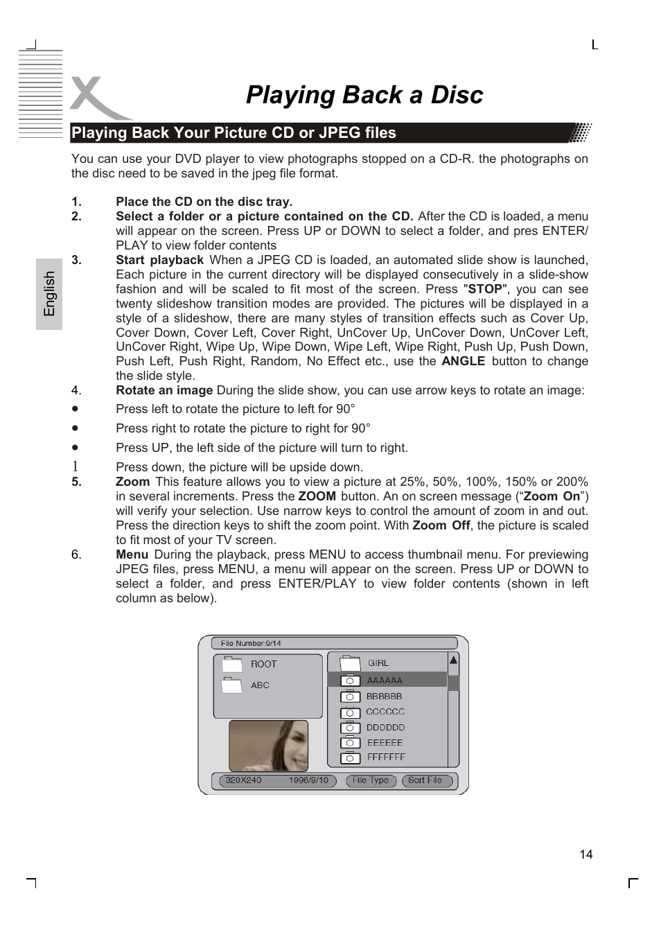 Playing back a disc | Xoro HSD 7570 User Manual | Page 44 / 114