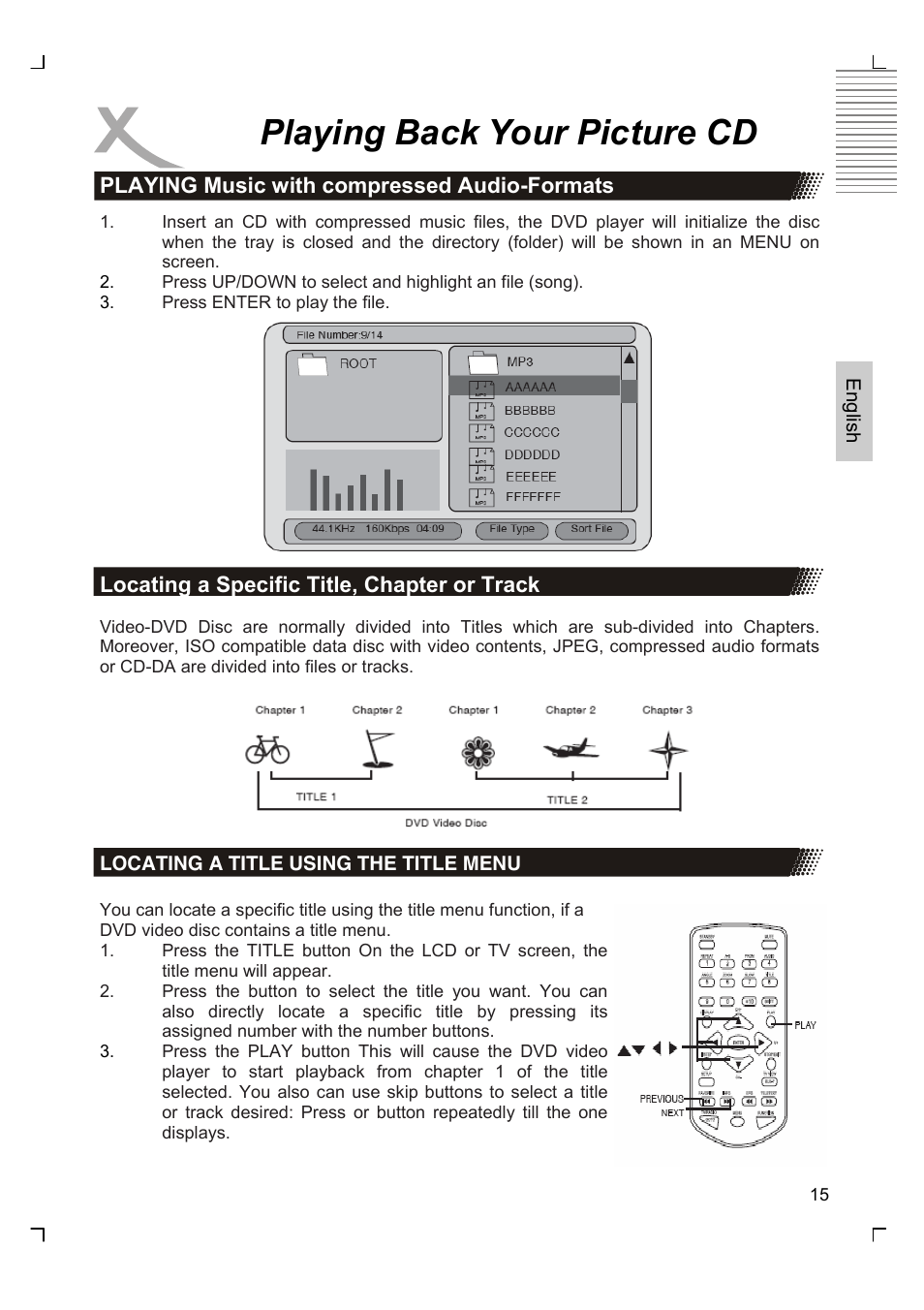 Playing back your picture cd | Xoro HSD 7570 User Manual | Page 45 / 114