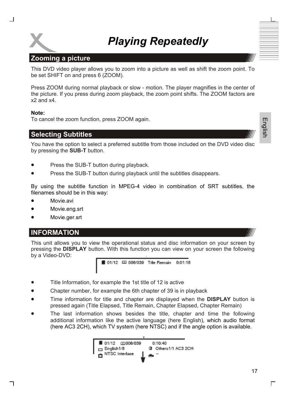 Playing repeatedly | Xoro HSD 7570 User Manual | Page 47 / 114