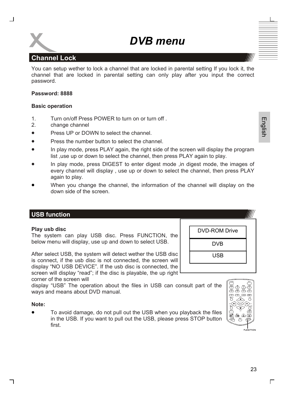 Dvb menu | Xoro HSD 7570 User Manual | Page 53 / 114