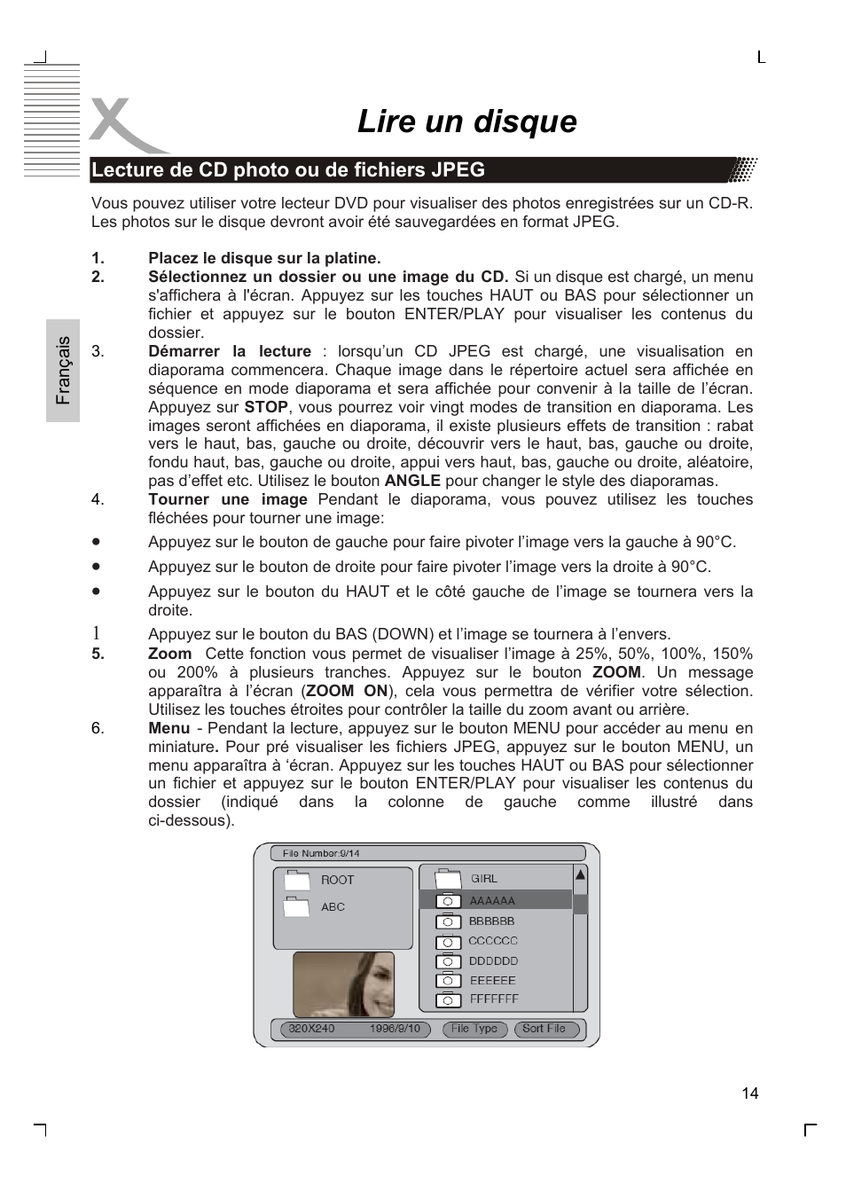 Lire un disque | Xoro HSD 7570 User Manual | Page 72 / 114