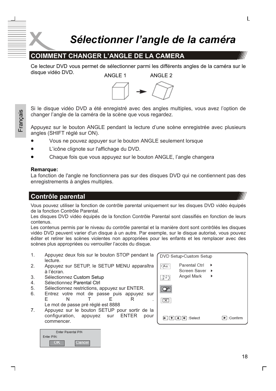 Sélectionner l’angle de la caméra | Xoro HSD 7570 User Manual | Page 76 / 114