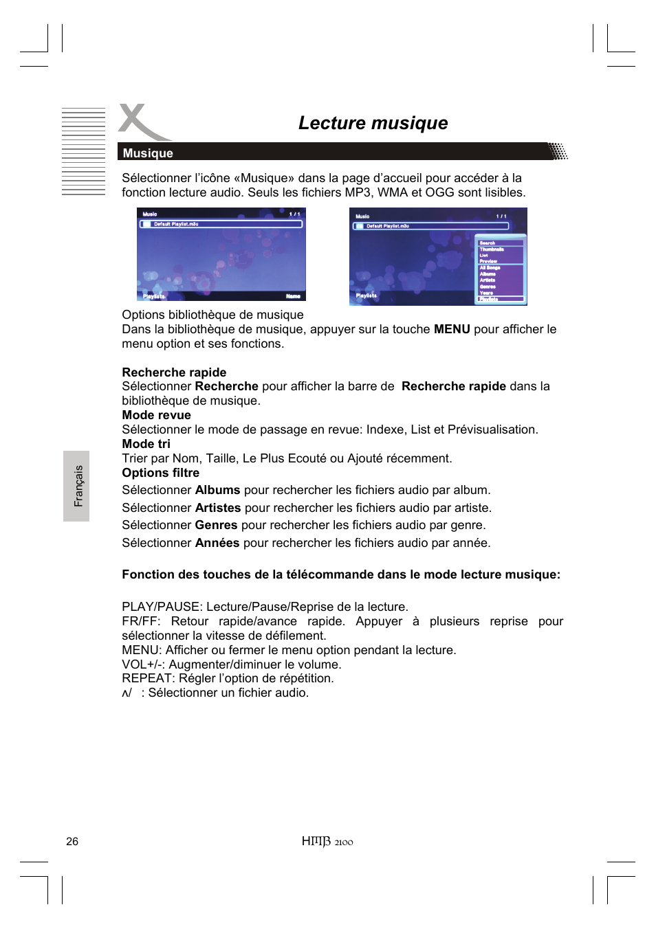 Lecture musique | Xoro HMB 2100 User Manual | Page 90 / 98