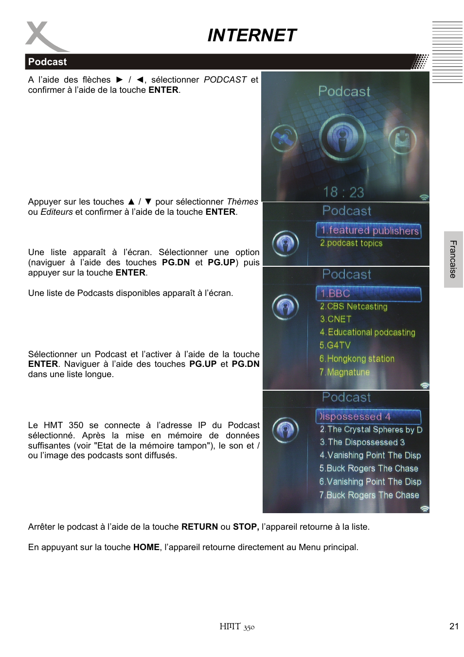 Internet | Xoro HMT 350 User Manual | Page 101 / 124
