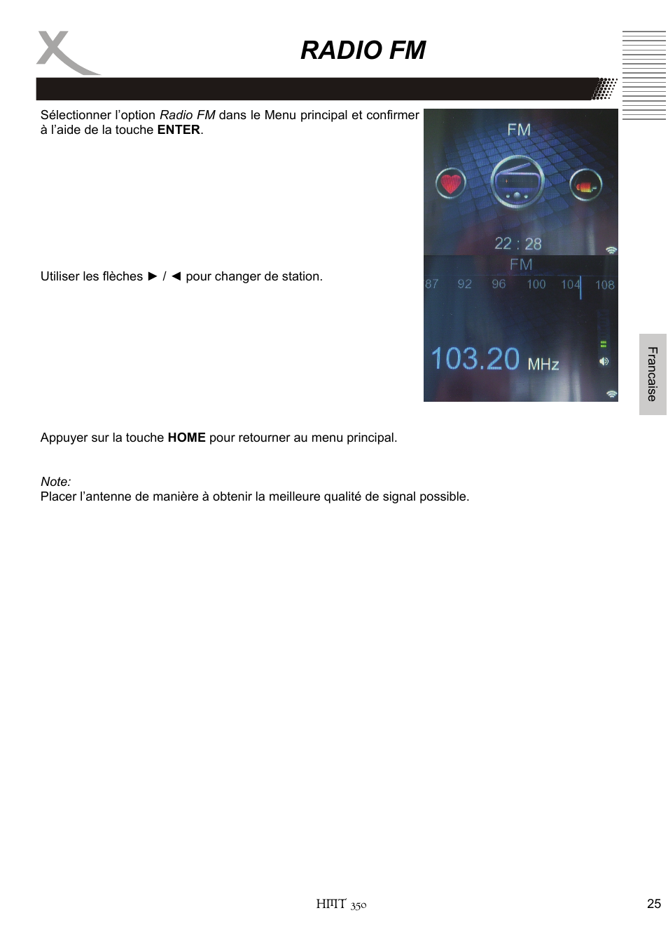 Radio fm | Xoro HMT 350 User Manual | Page 105 / 124