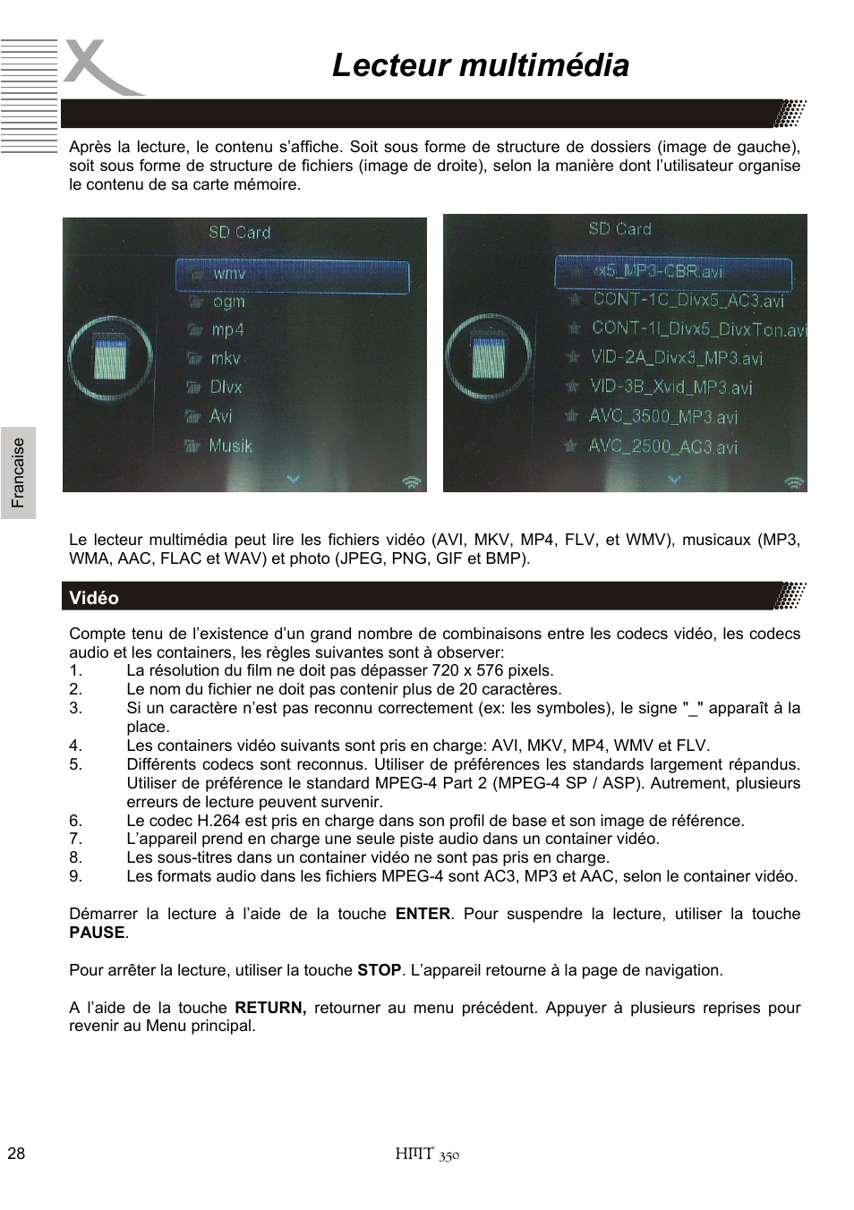 Lecteur multimédia | Xoro HMT 350 User Manual | Page 108 / 124
